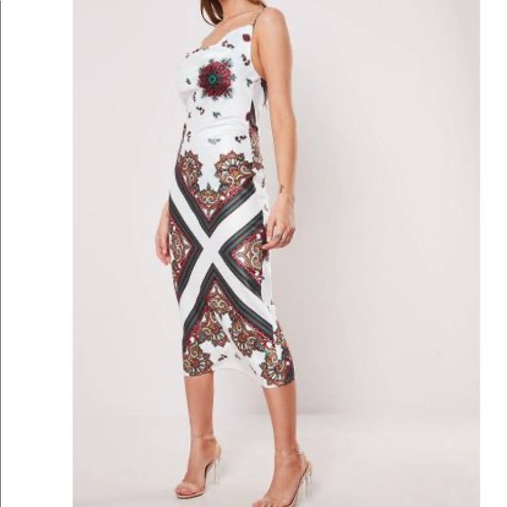 Missguided Satin Cowl Neck dress